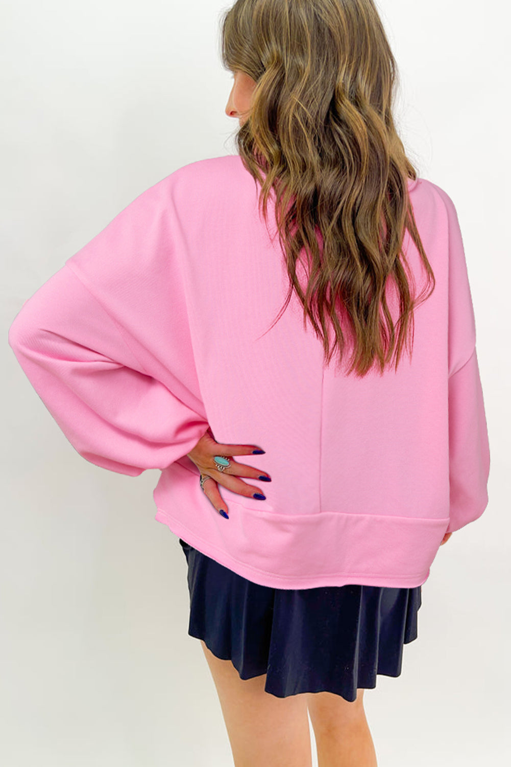 Sachet Pink Solid Sweatshirt