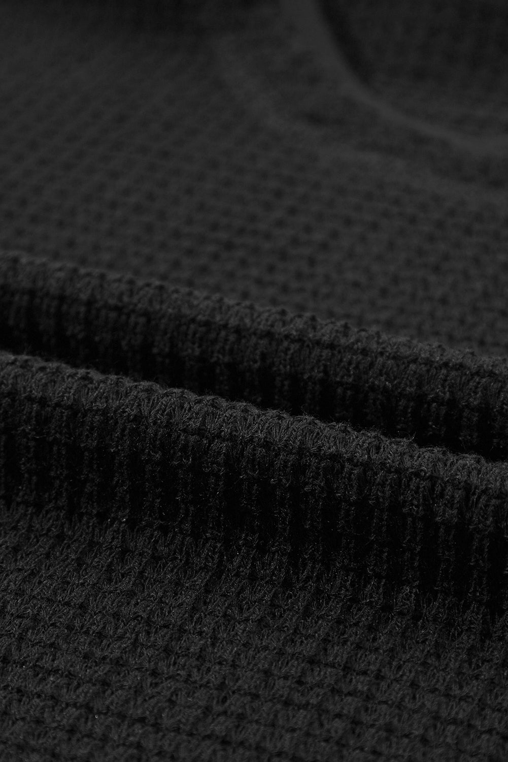Black Waffle Knit Vest
