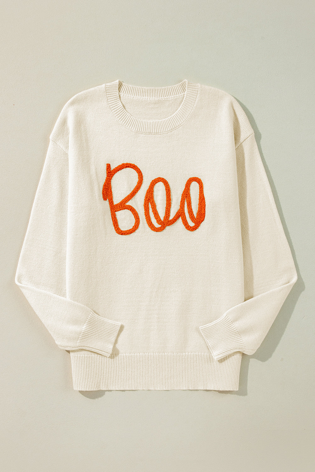 Apricot Boo Knitted Pattern Sweater