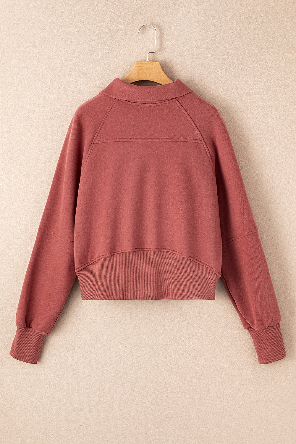 Flamingo Fleece Lined  Sleeve Sweatshirt