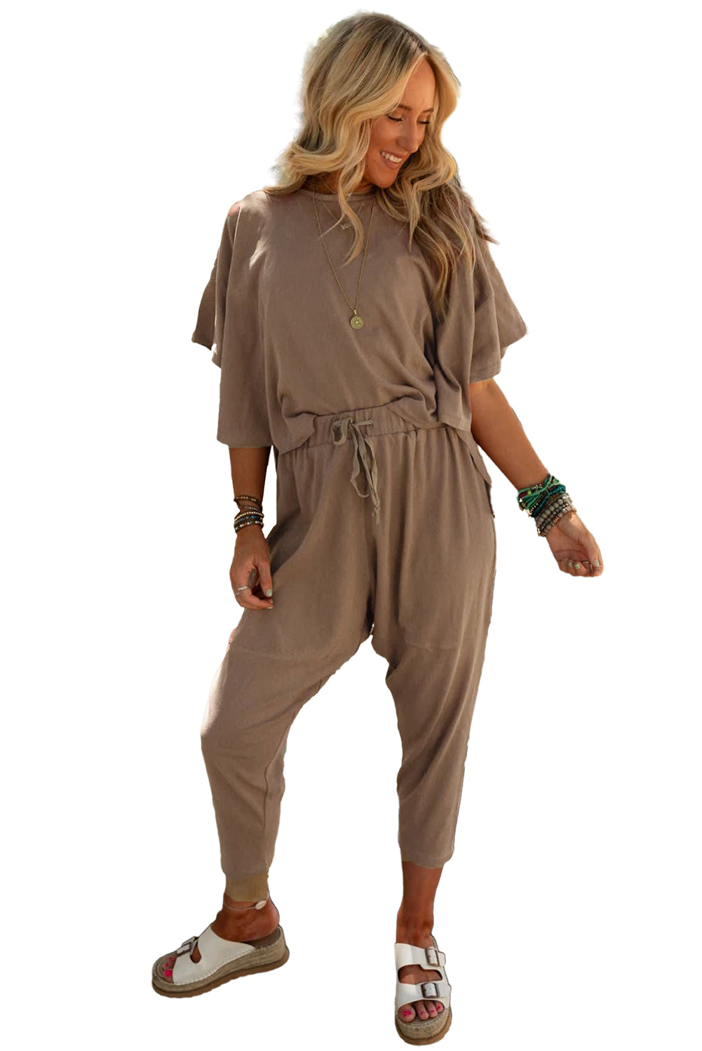 Taupe Loose Fit Lounge Set