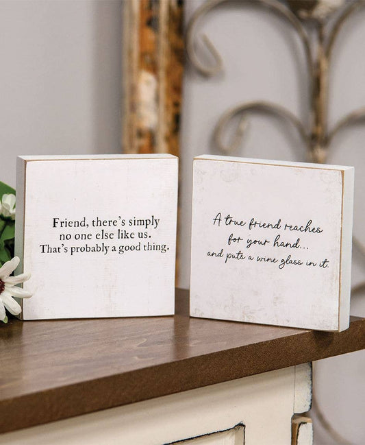 A True Friend Square Block, 2 Assorted