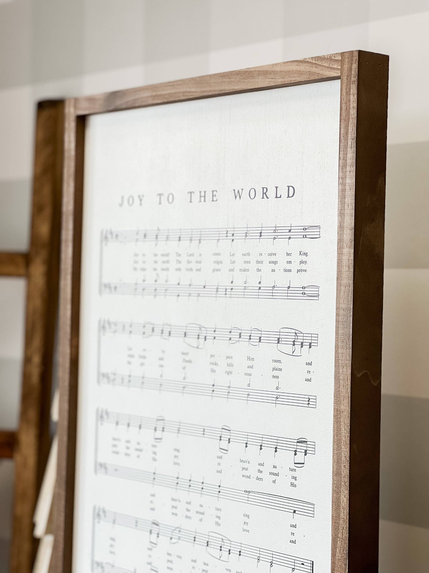 Joy to the World Hymn | Christmas Wood Sign: 8x12"