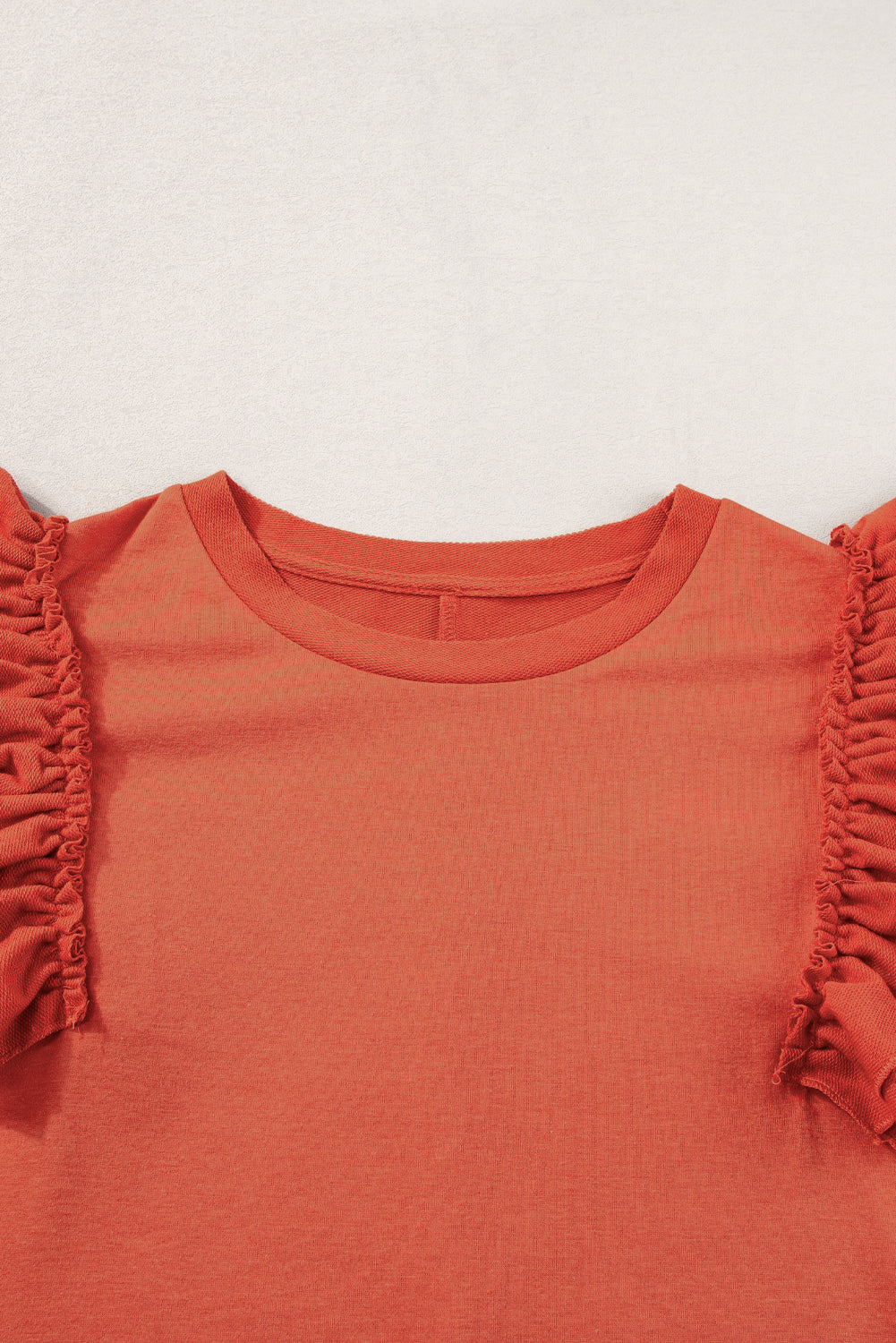 Orange Tiered  Sleeve T Shirt