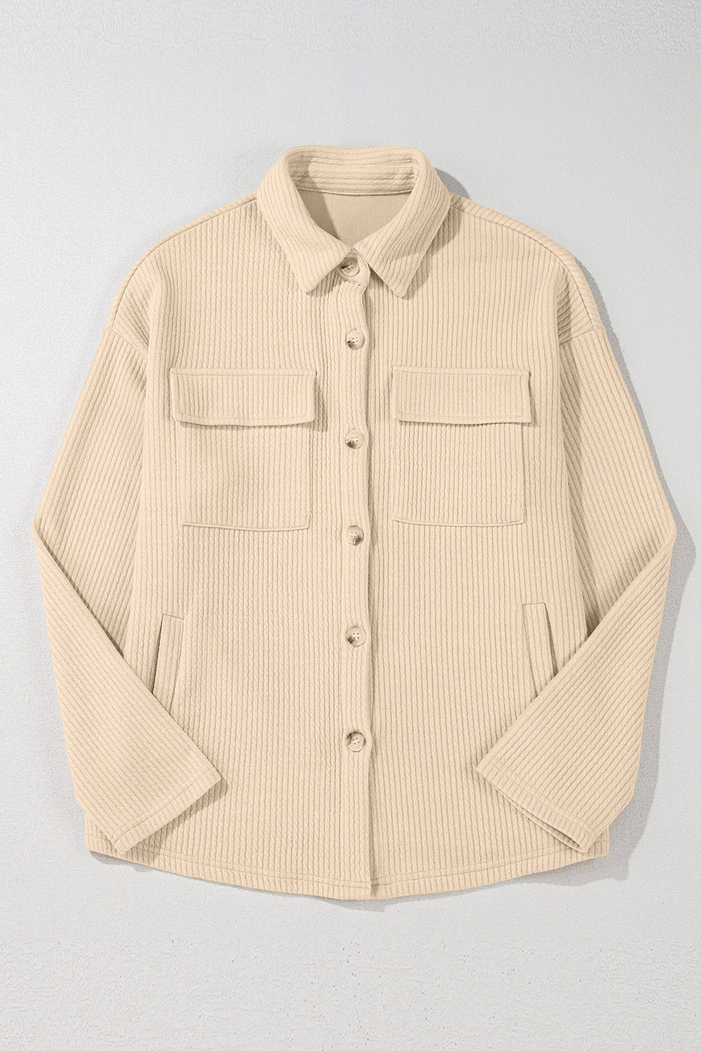 Apricot Color Corduroy Shacket