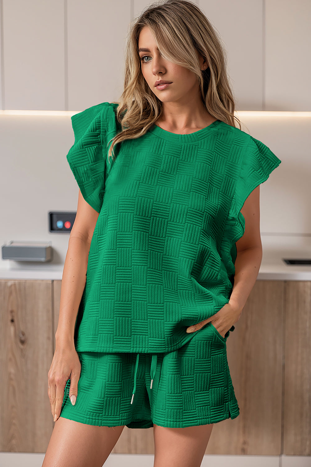 Bright Green Textured Set