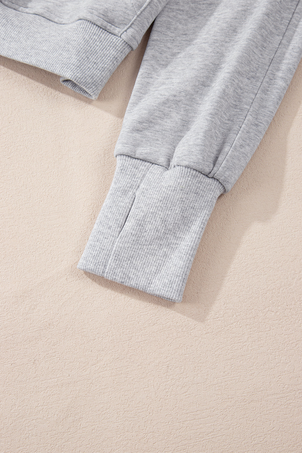 Light Grey Quarter Zip  Sweatshirt