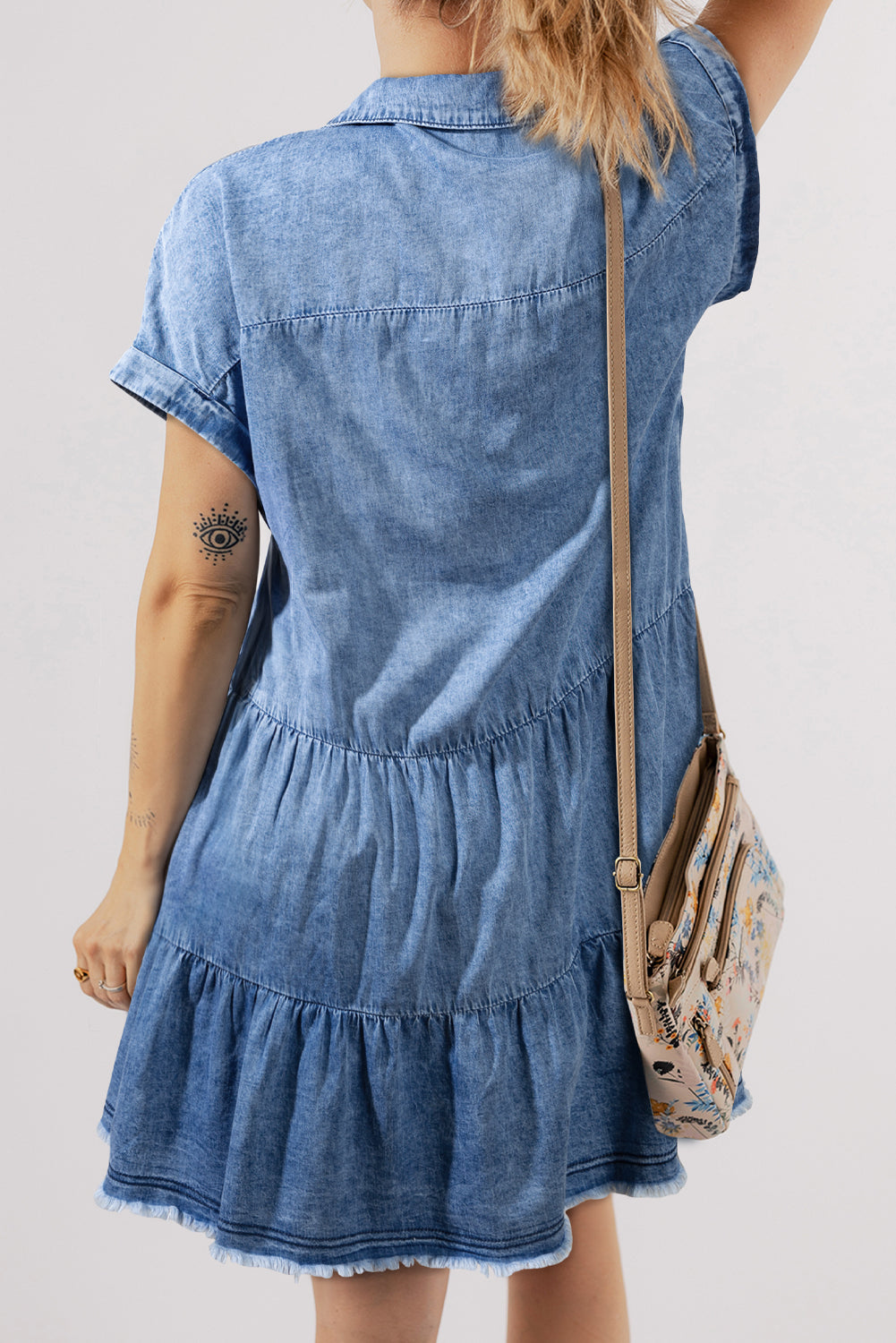 Sky Blue Denim Dress