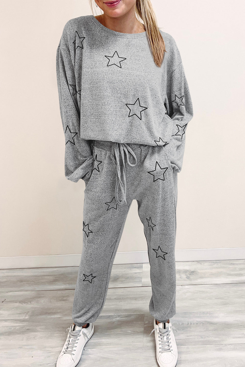 Gray Stars Lounge Set