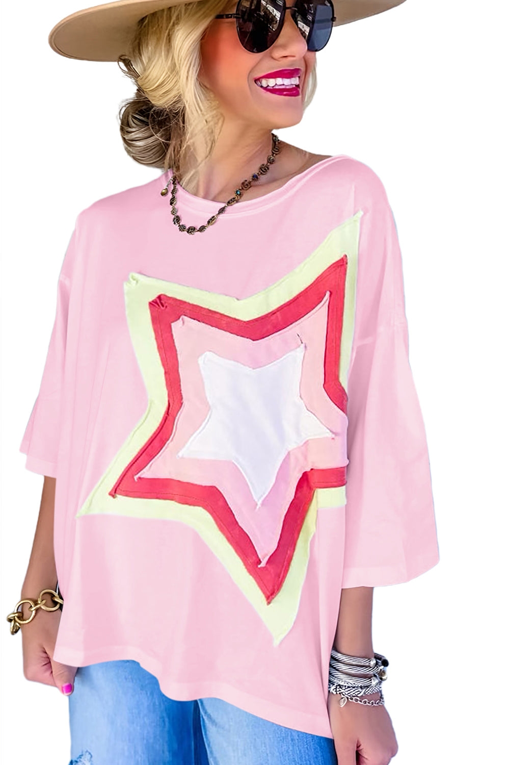 Light Pink Star Tee