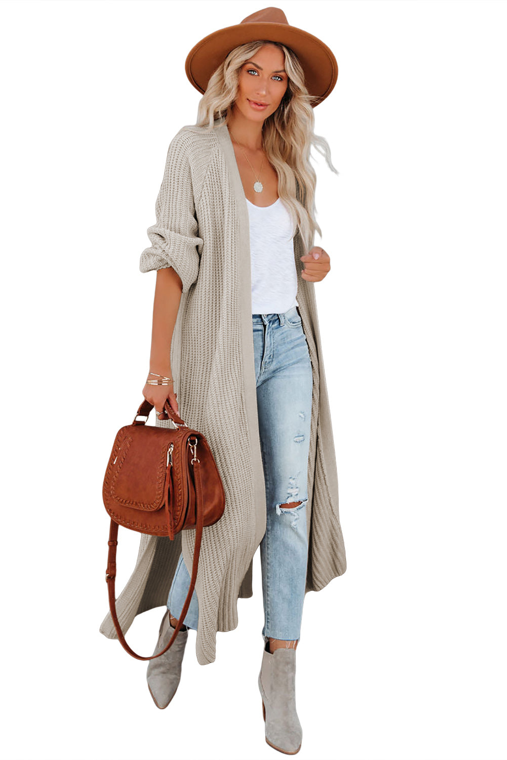 The Porter Collective Beige Linen Open Front Cardigan Duster Size S Boho Natural high quality