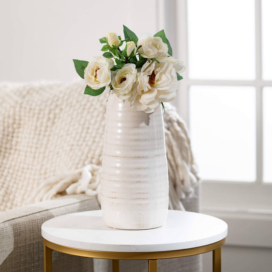 WHITE GLOSSED VASE