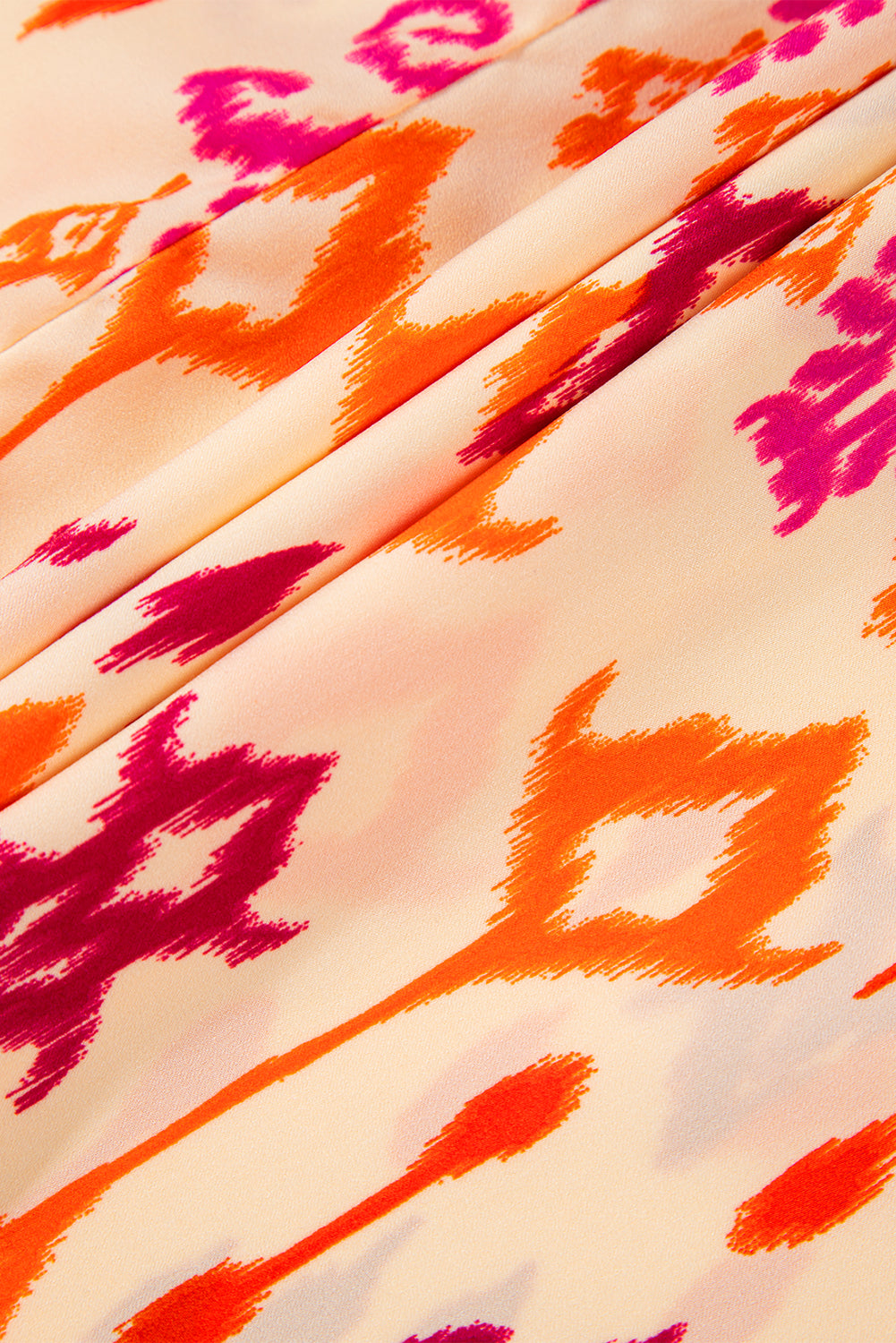 Orange Western Abstract  Maxi Dress