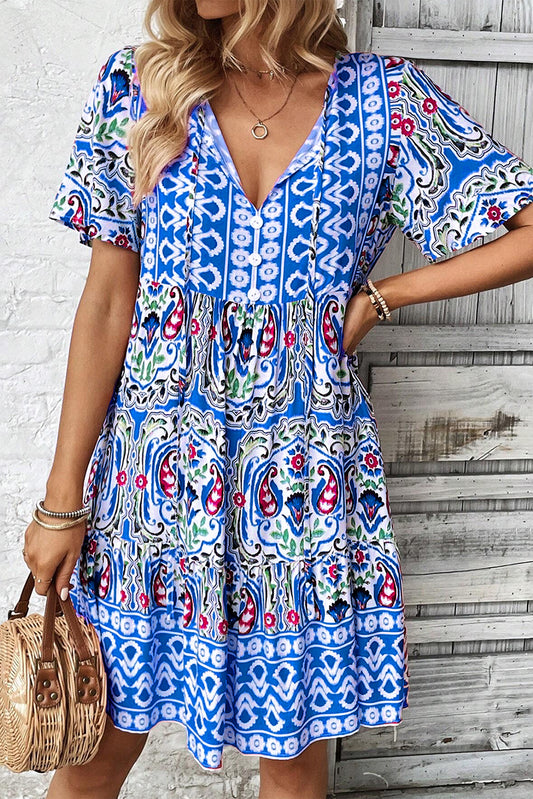 Sky Blue Bohemian Dress