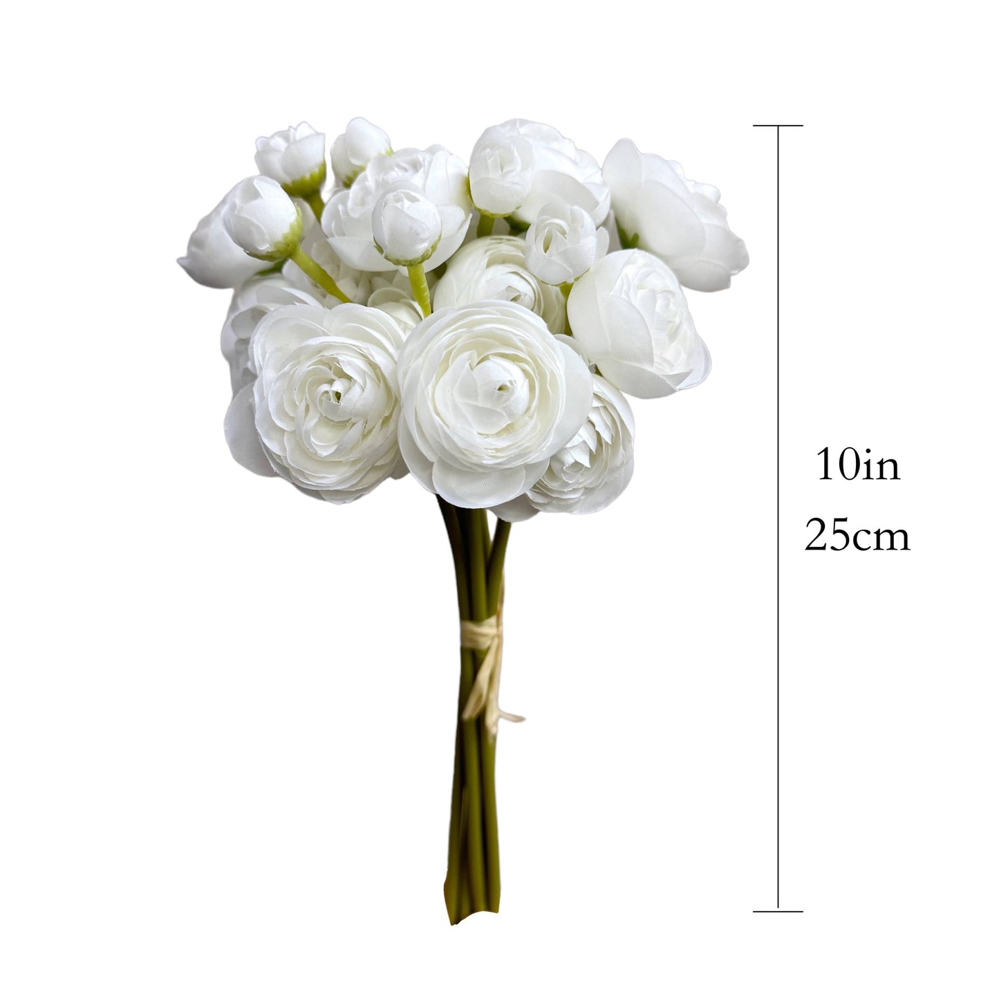 Elegant Faux Tea Rose Bouquet, Set of 6 Stems, 10 Inch Tall