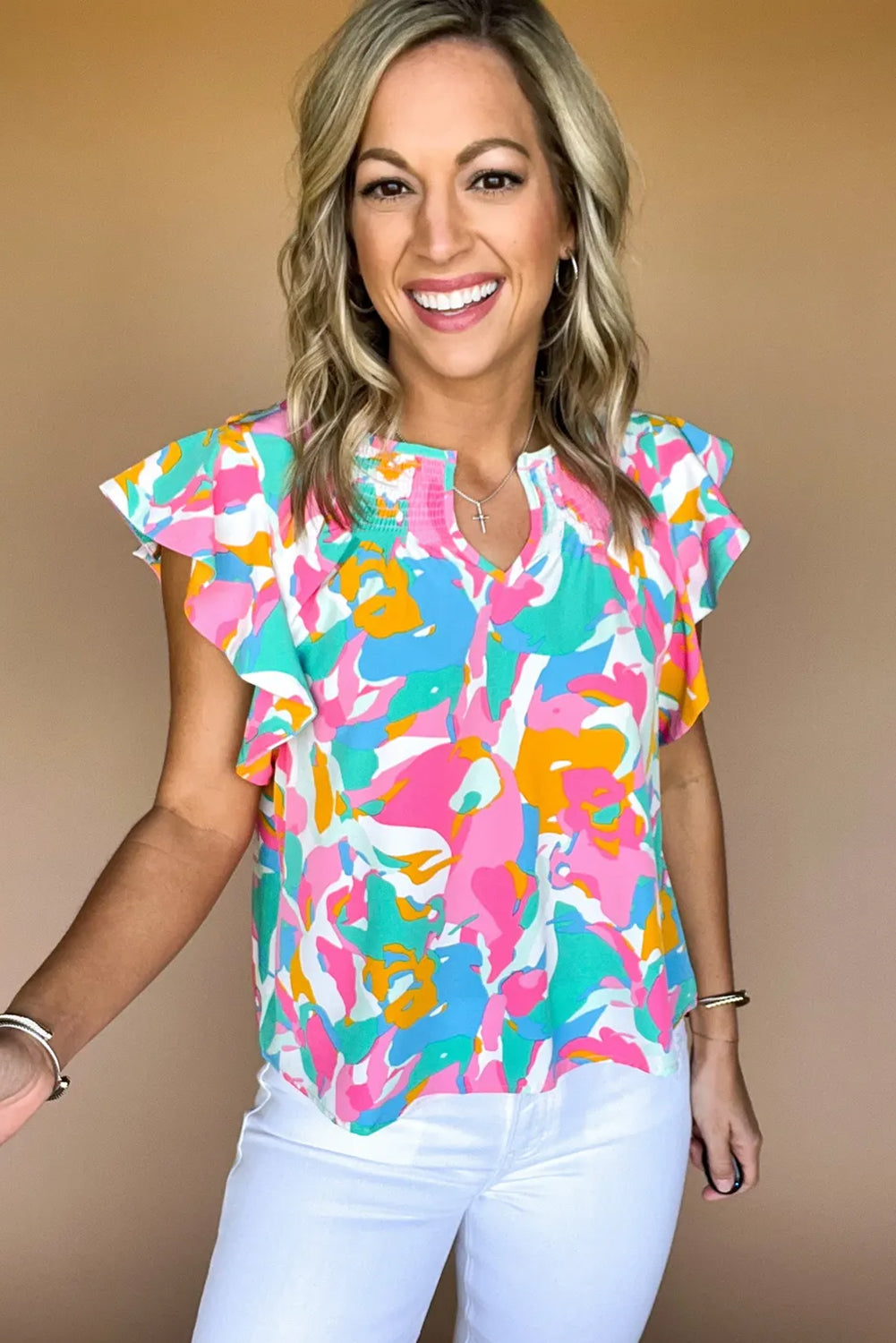 Multicolour Abstract Blouse