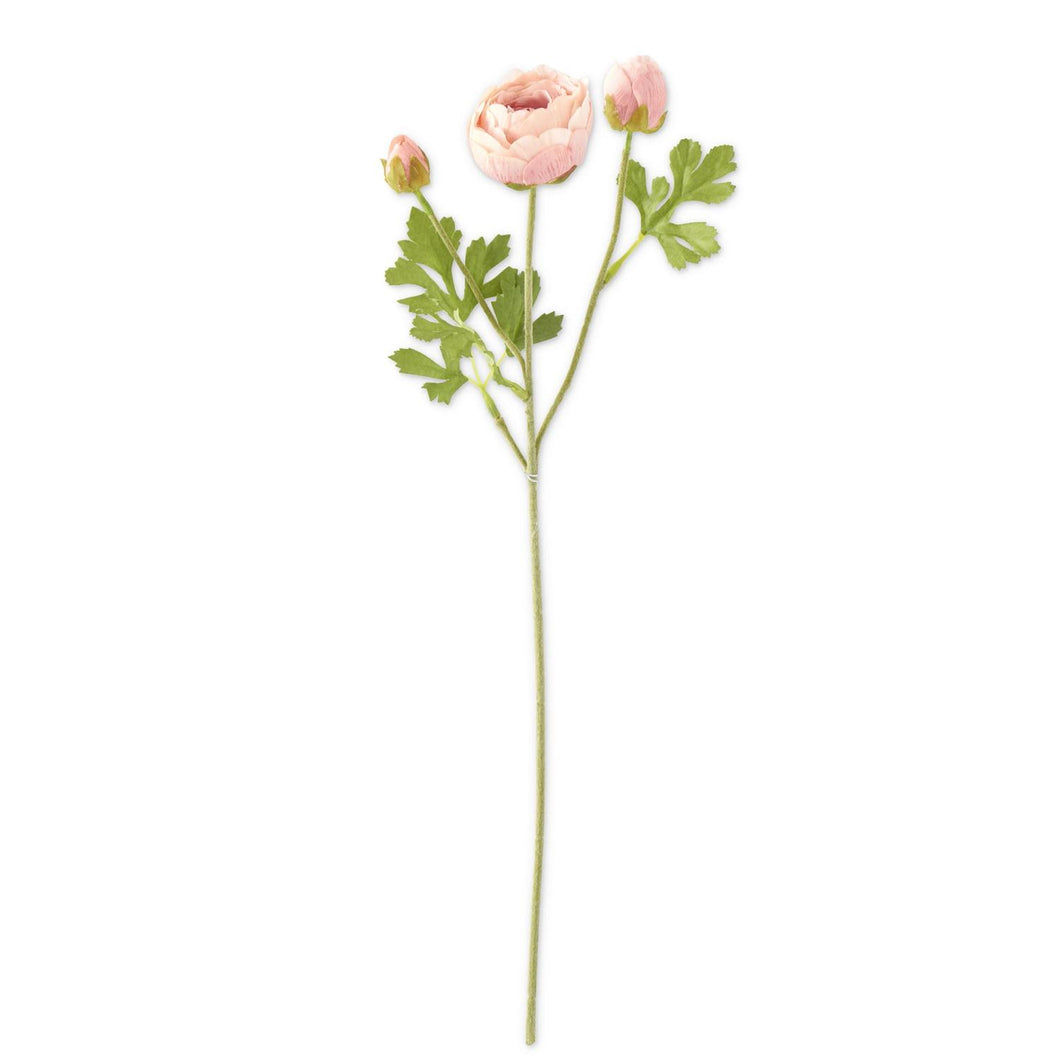 Light Pink Real Touch 3 Head Ranunculus