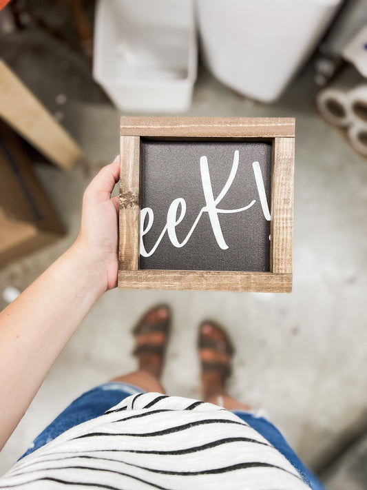 Eek! | Halloween Wood Sign