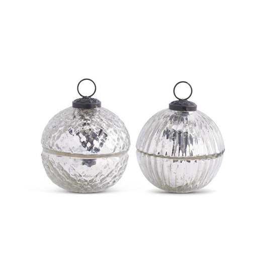 Mercury Glass Ornament Candleholder