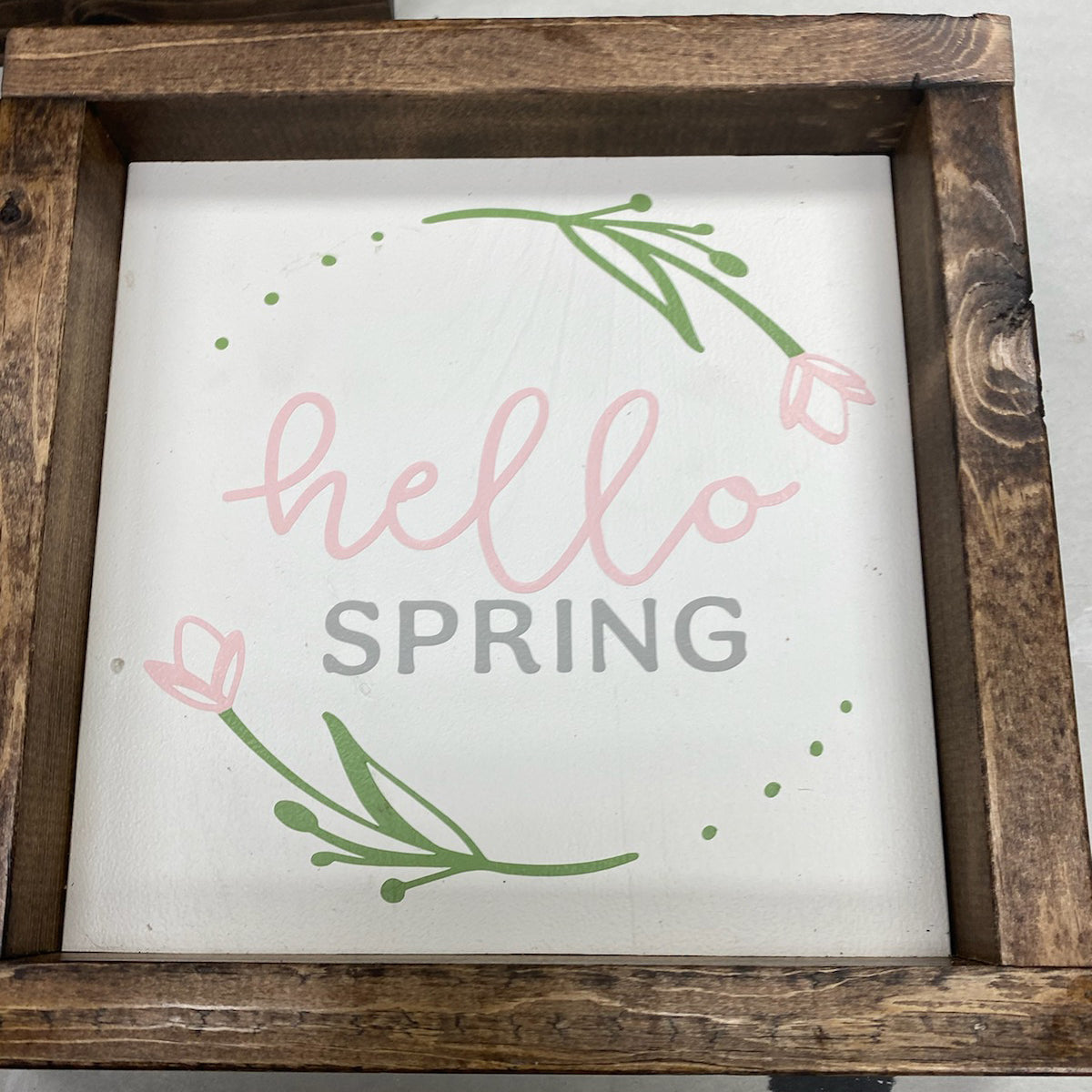 Handmade Sign - Hello Spring Floral