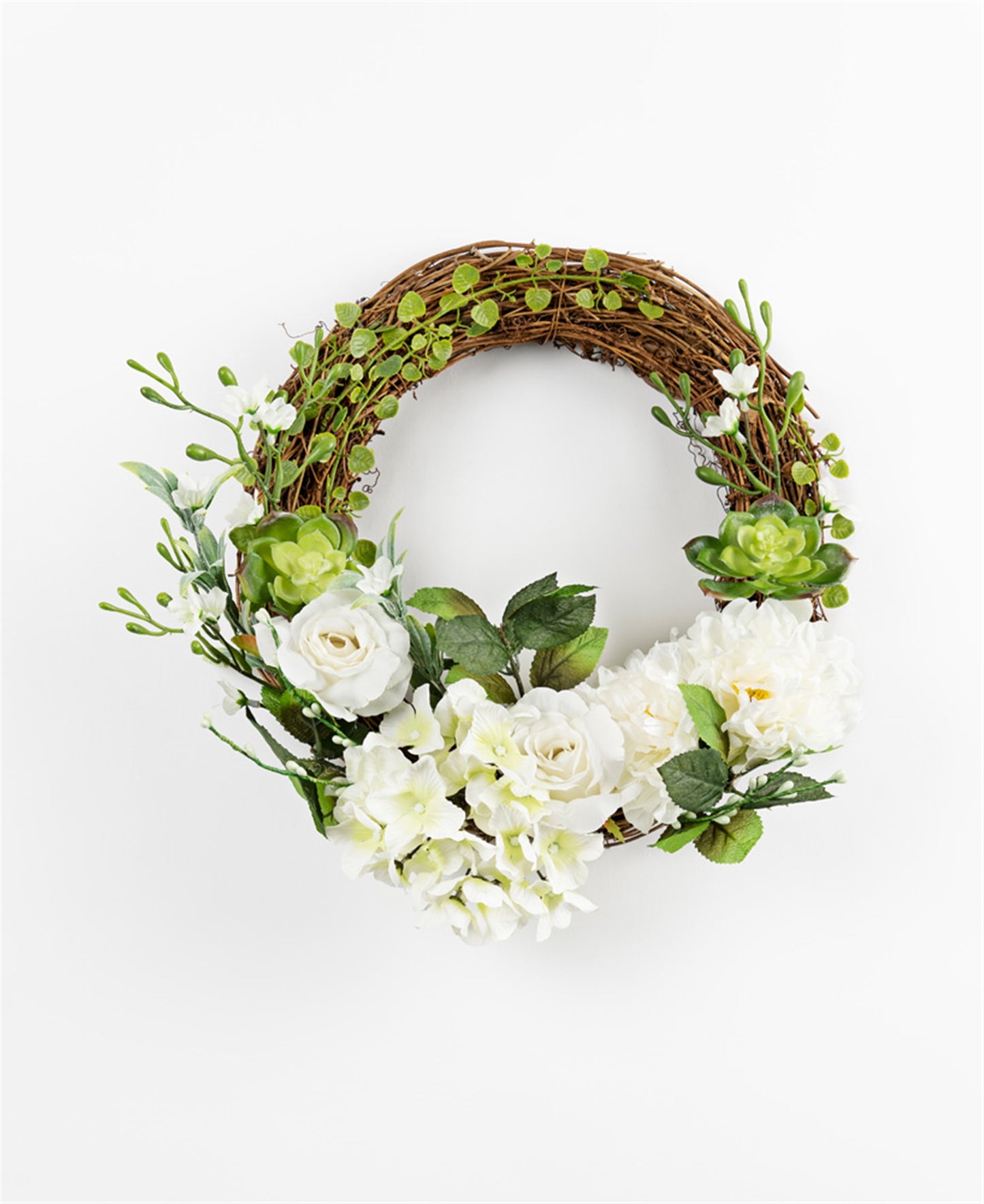 Rattan Succulent Floral Wreath