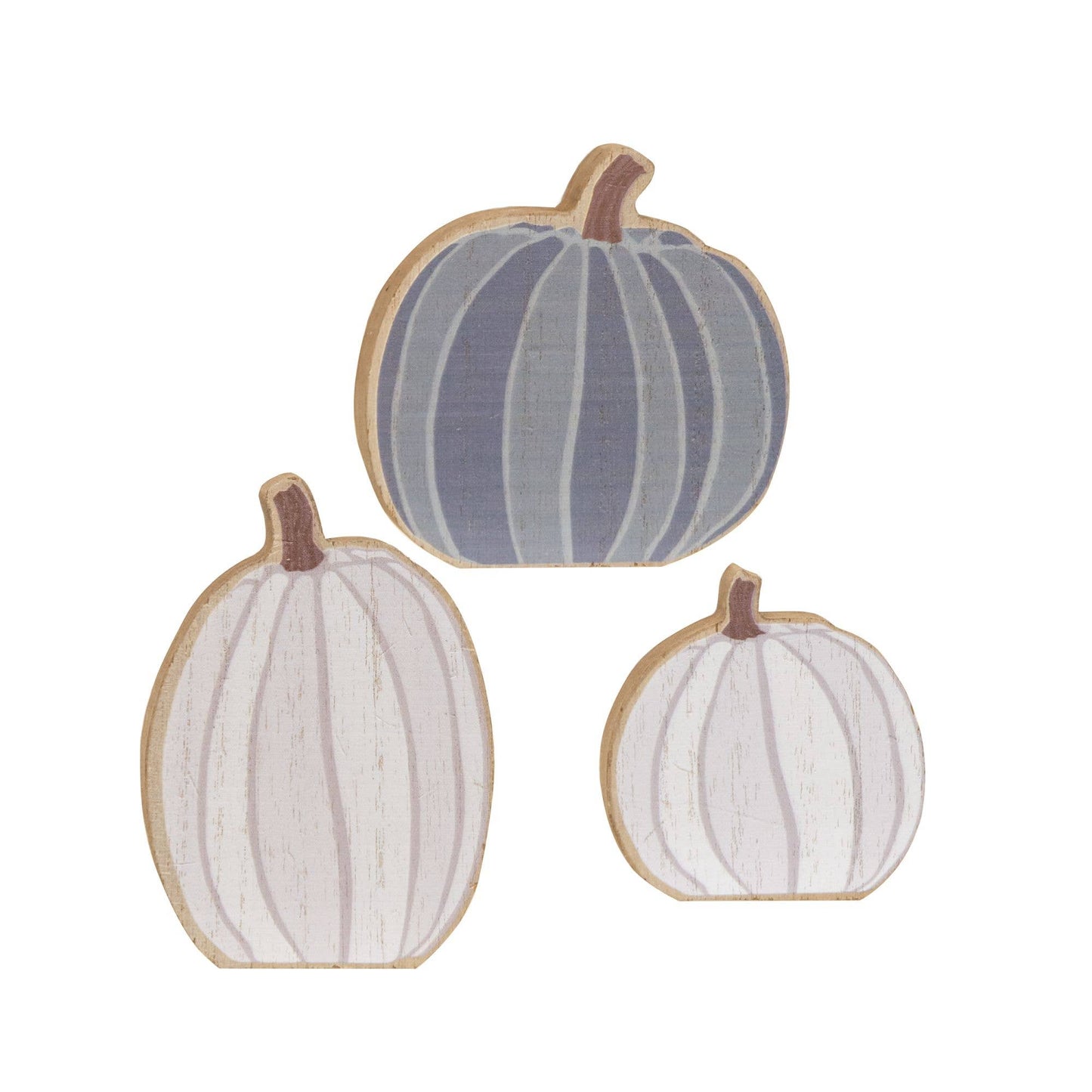 White & Gray Chunky Pumpkin Sitters