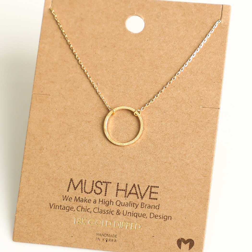 Ring Hoop Pendant Necklace