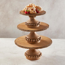 Load image into Gallery viewer, Natural Beaded Cake Stands
