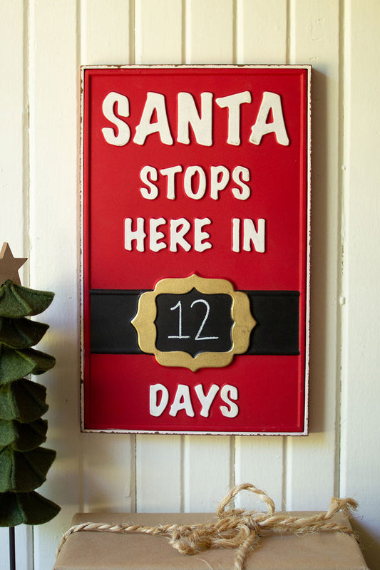 Santa Stop Here Sign