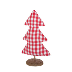 Red Gingham Tree on Base