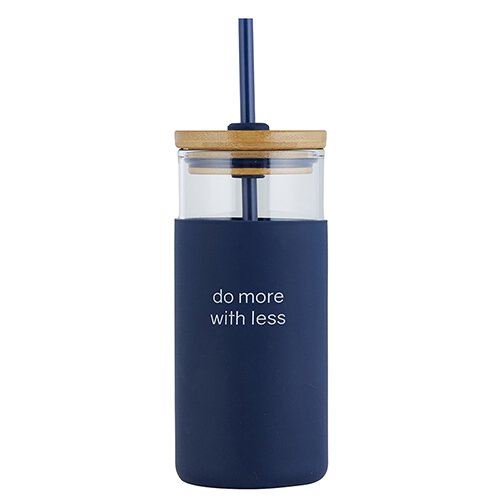 18oz Glass Tumbler - Do More With Less