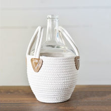 Load image into Gallery viewer, White Bagged Bottle Vase - 13&quot;

