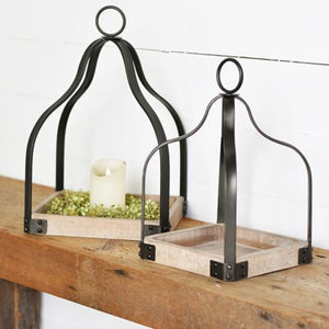 Metal & Wood Lantern