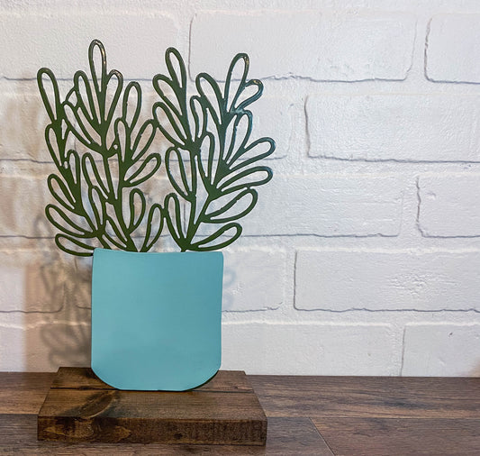 10” Succulent Cutout - Teal & Green