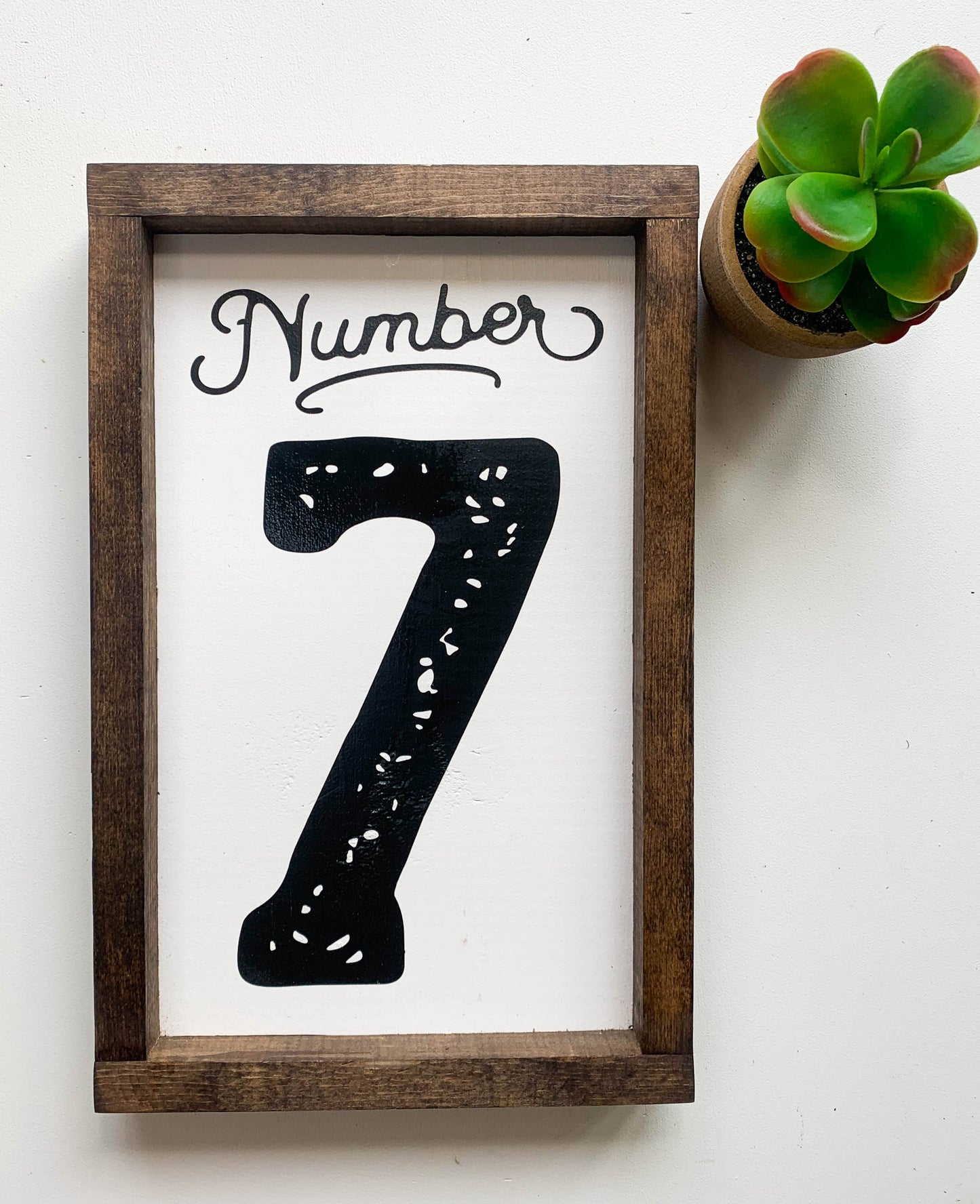 Handmade Sign - Number