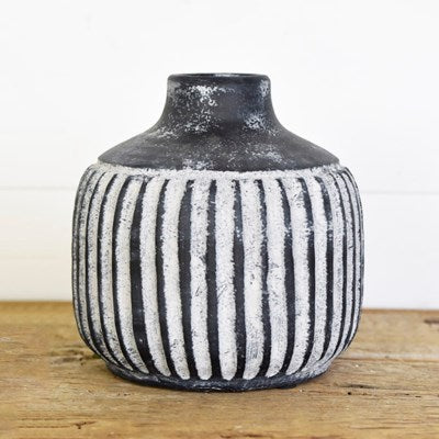 Fat Charcoal Vase