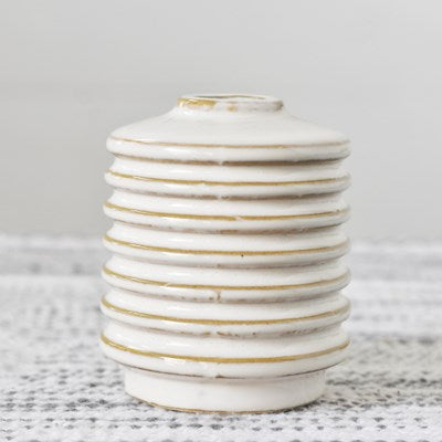Ribbed Ceramic Vase