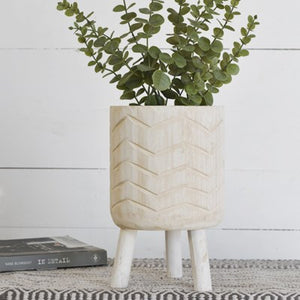 Chevron Planter Wood Feet