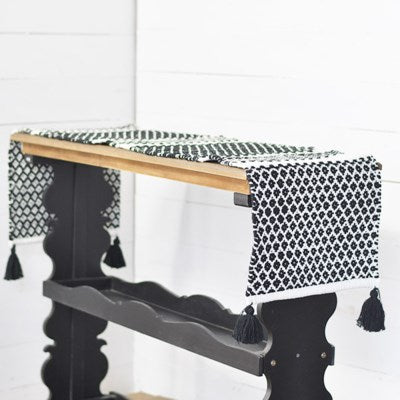 Black and White Table Runner