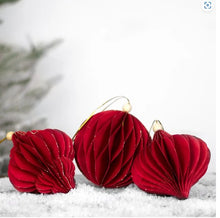 Load image into Gallery viewer, Red Paper Ornament
