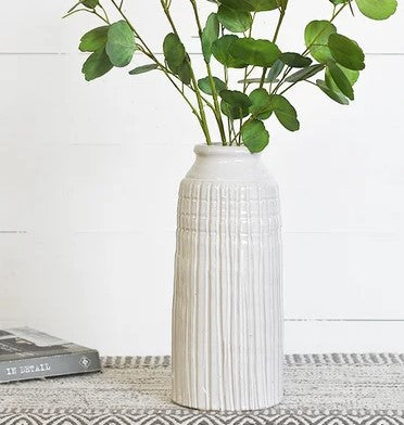 White Stripe Vase