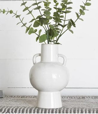 Handle White Vase