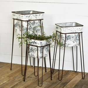 Vintage White Planters