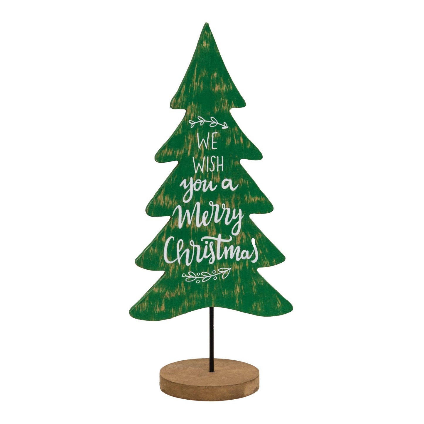 Merry Christmas Wood Tree Cutout