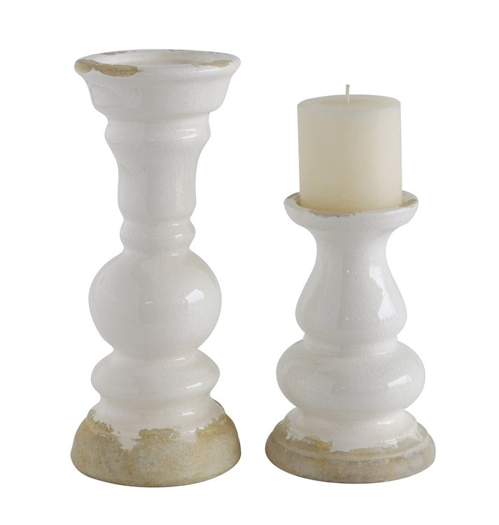 Stoneware Candle Pillars
