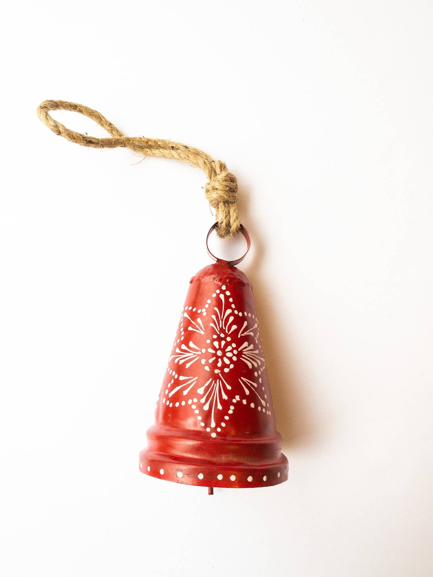 Hand Painted Red Cone Bell
