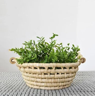 Basket with Wood Handles