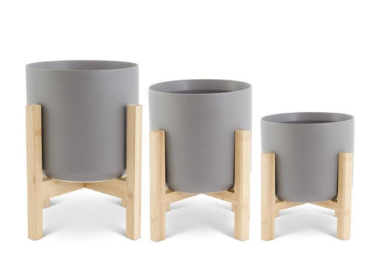 Modern Gray Ceramic Vases