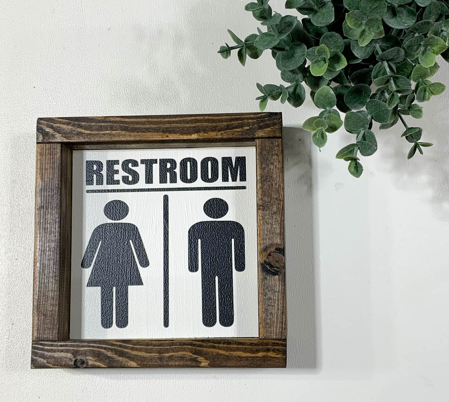 Handmade Sign - Restroom People