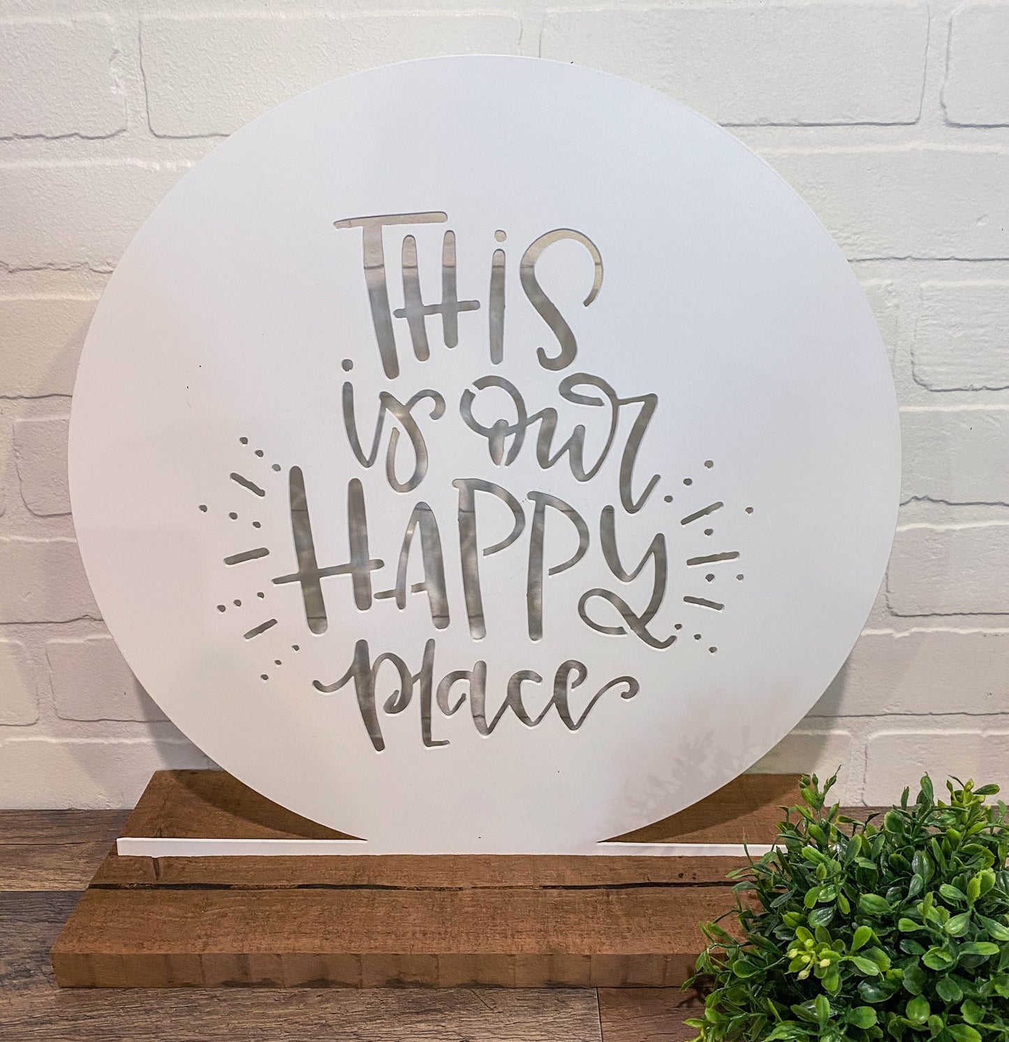 10” This Is Our Happy Place Cutout  - White